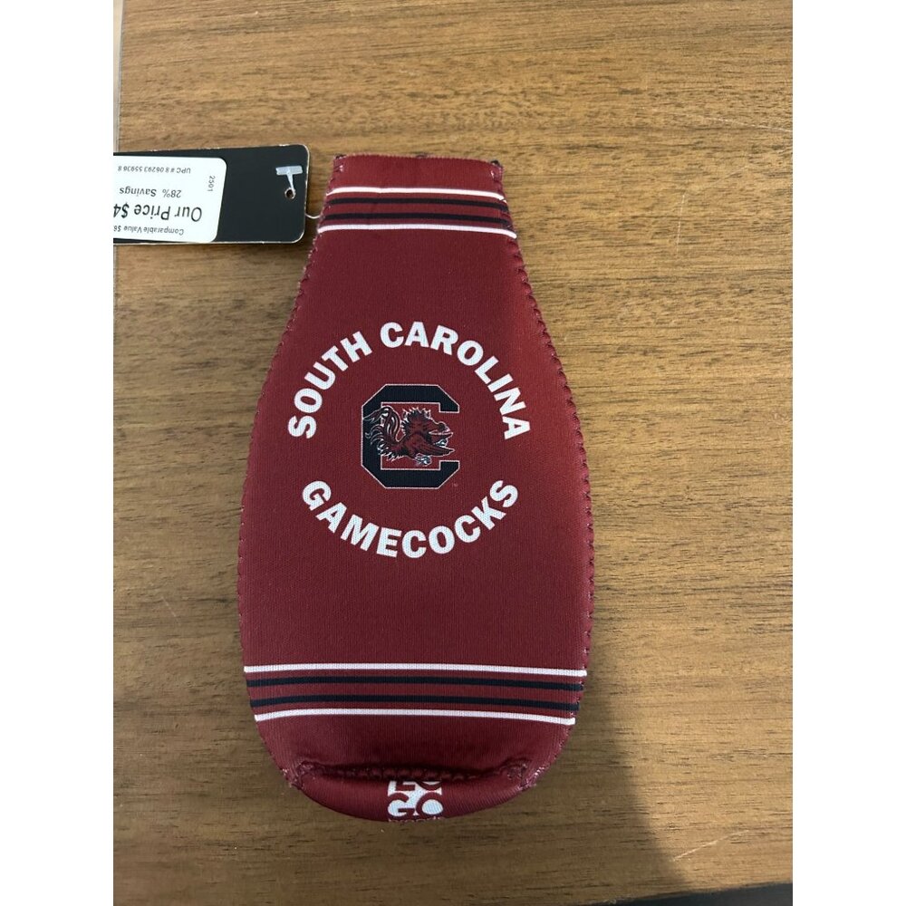 NWT South Carolina Gamecocks Bottle Koozie Red Neoprene With Logo